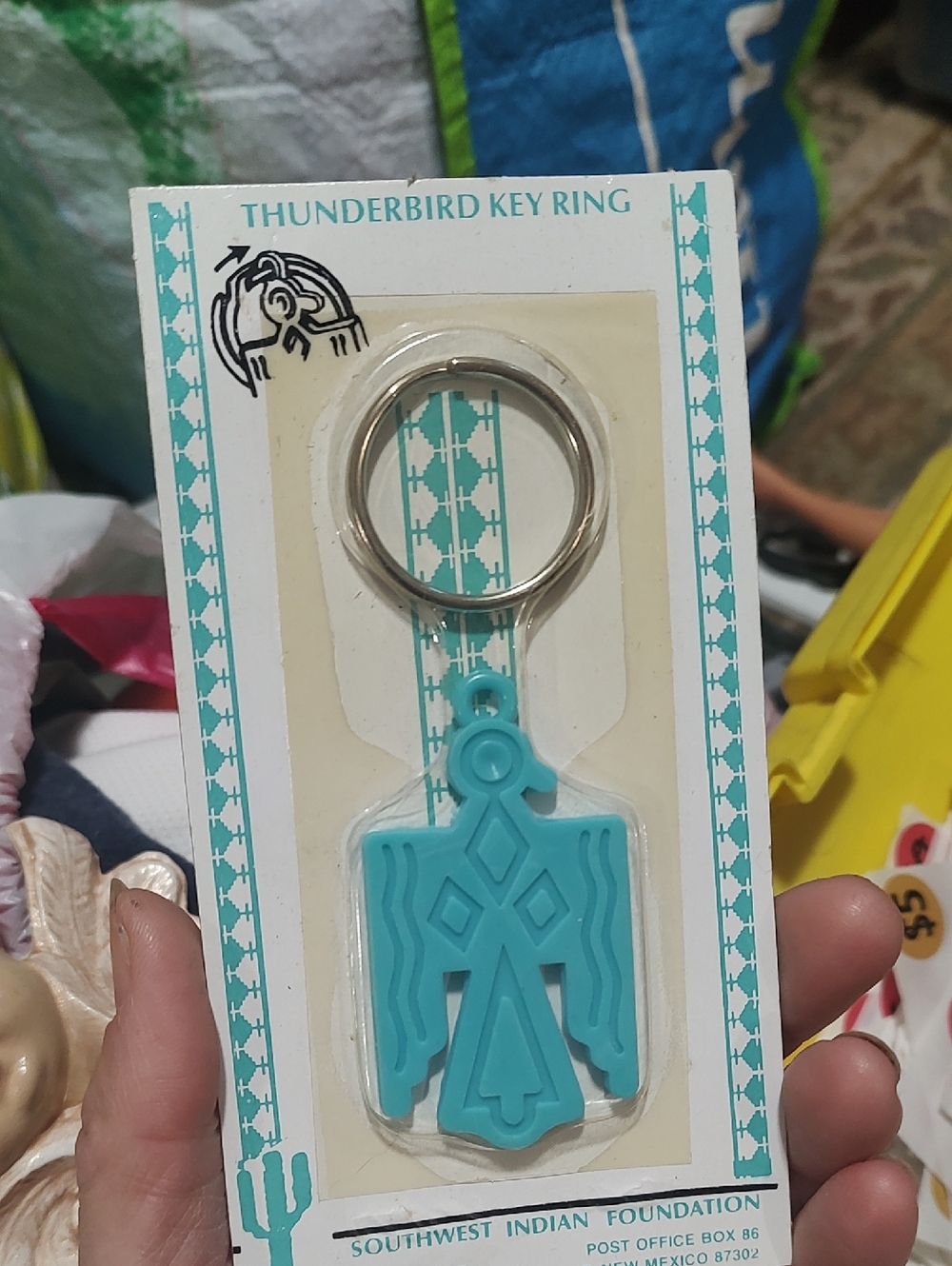 - Turquoise Blue Silicone Keychain